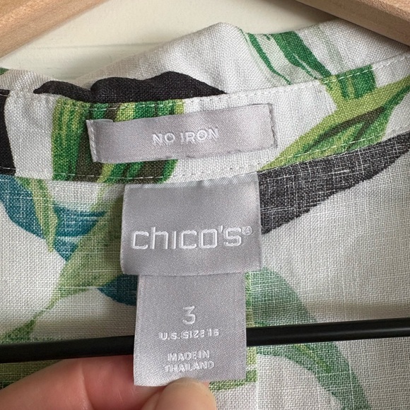 Chicos 100% Linen Women’s Button Front Top - Picture 4 of 5